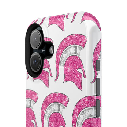 Bixby Spartan Pink Bling Logo Impact Resistant iPhone Case