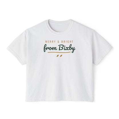 Merry & Bright from Bixby Boxy Comfort Colors Tee