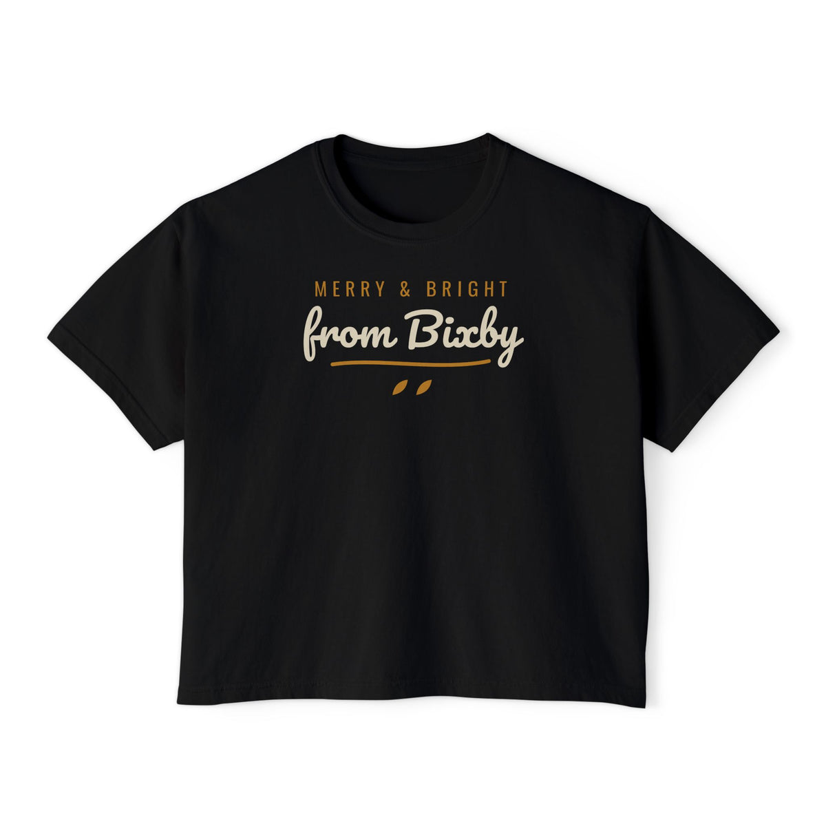 Merry & Bright from Bixby Boxy Comfort Colors Tee