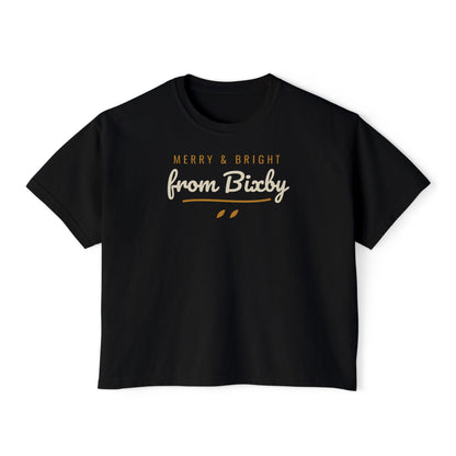 Merry & Bright from Bixby Boxy Comfort Colors Tee