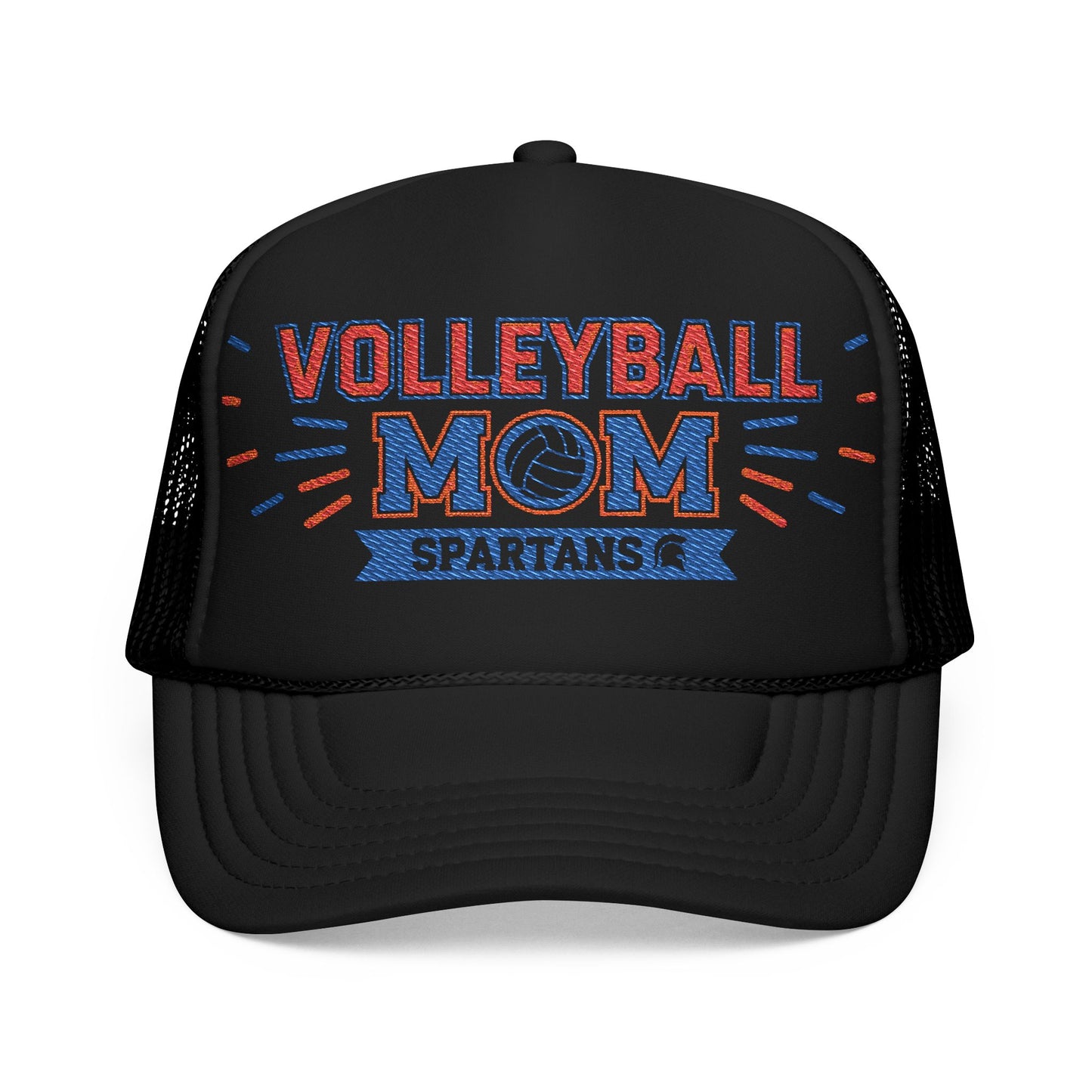 Spartan Volleyball Mom Embroidered Foam Trucker Hat