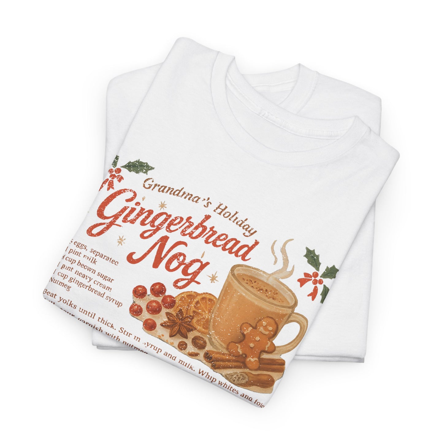 Gingerbread Nog Recipe Tee Holiday Cookie Mug Graphic