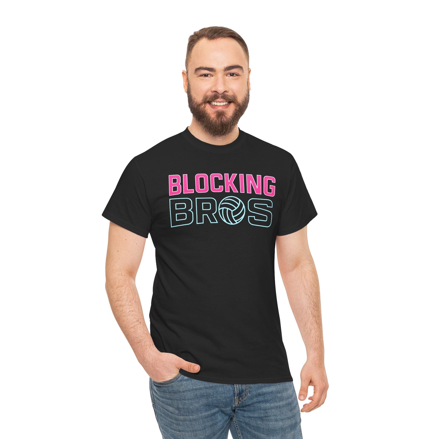 Bixby Spartan Blocking Bros Volleyball Tee
