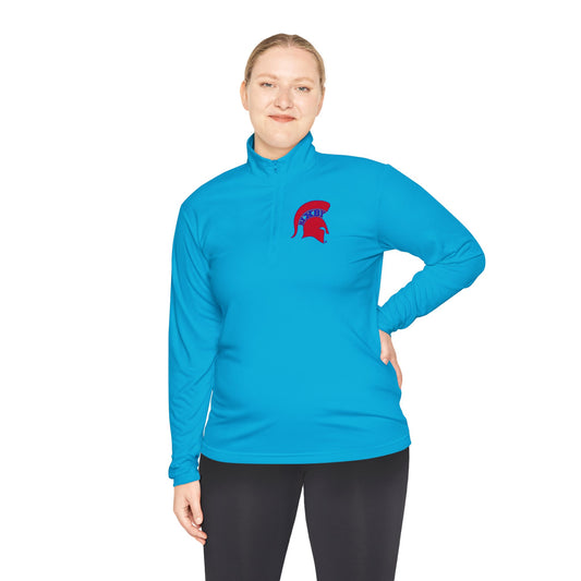 Spartan Red Logo Quarter-Zip Pullover