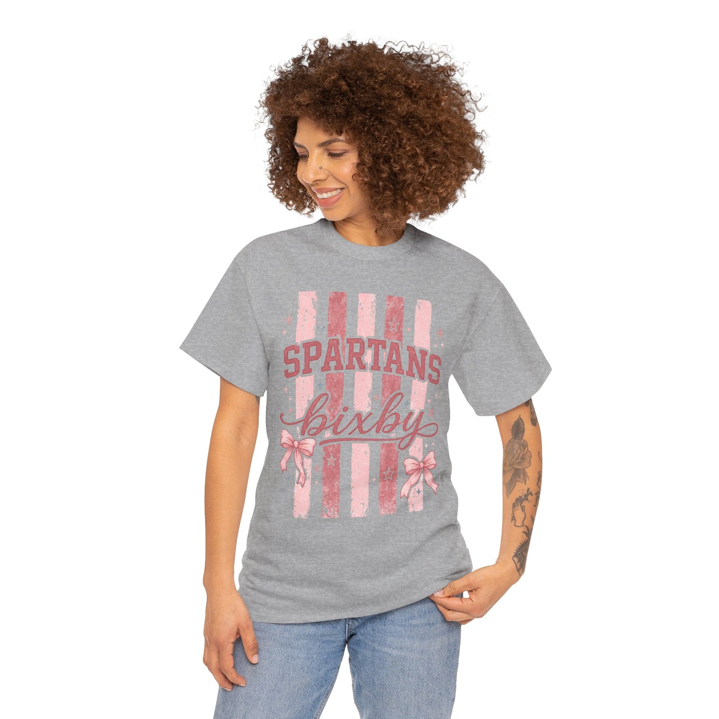 Spartans Bixby Pink Stripes T-Shirt