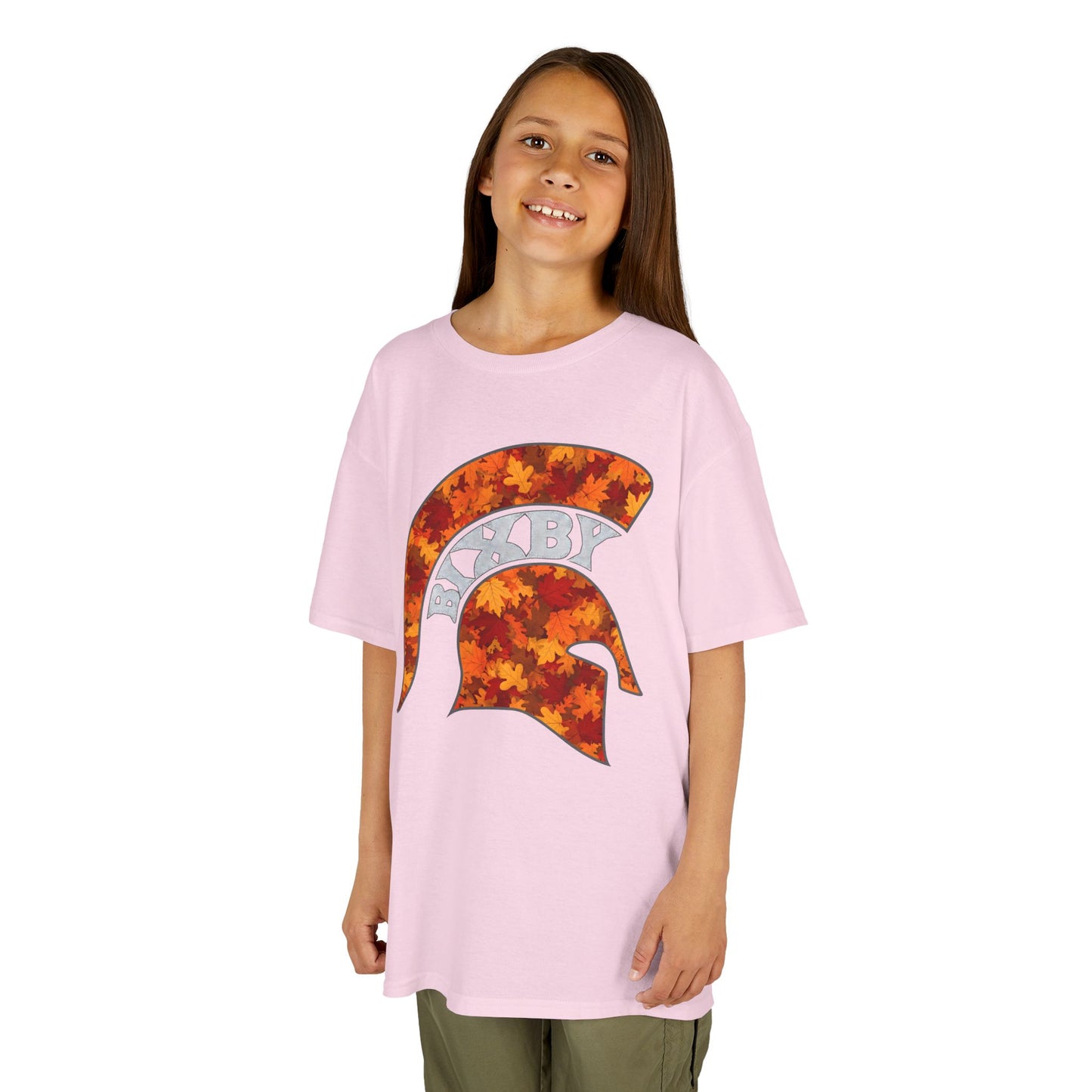 Bixby Spartan Fall Helmet Youth Gildan Tee
