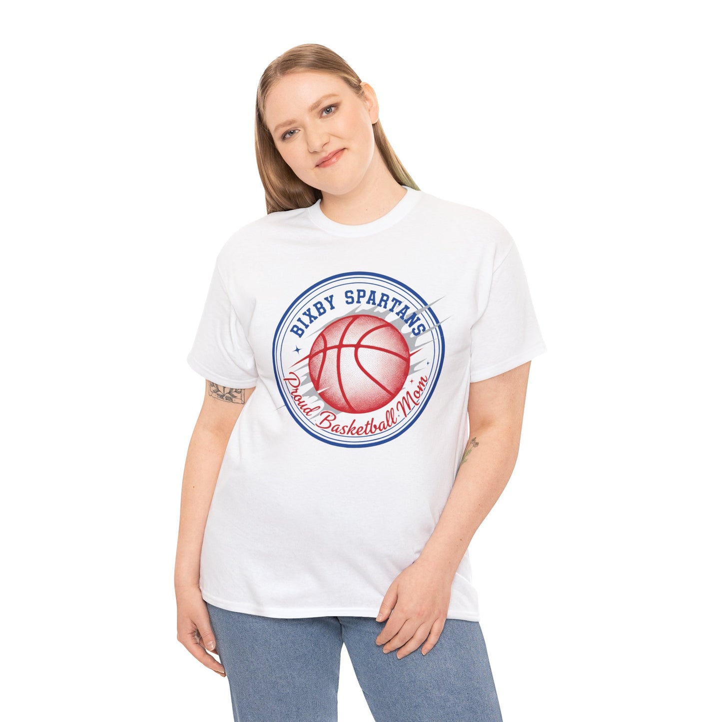 Bixby Spartans Basketball Mom Gildan Tee