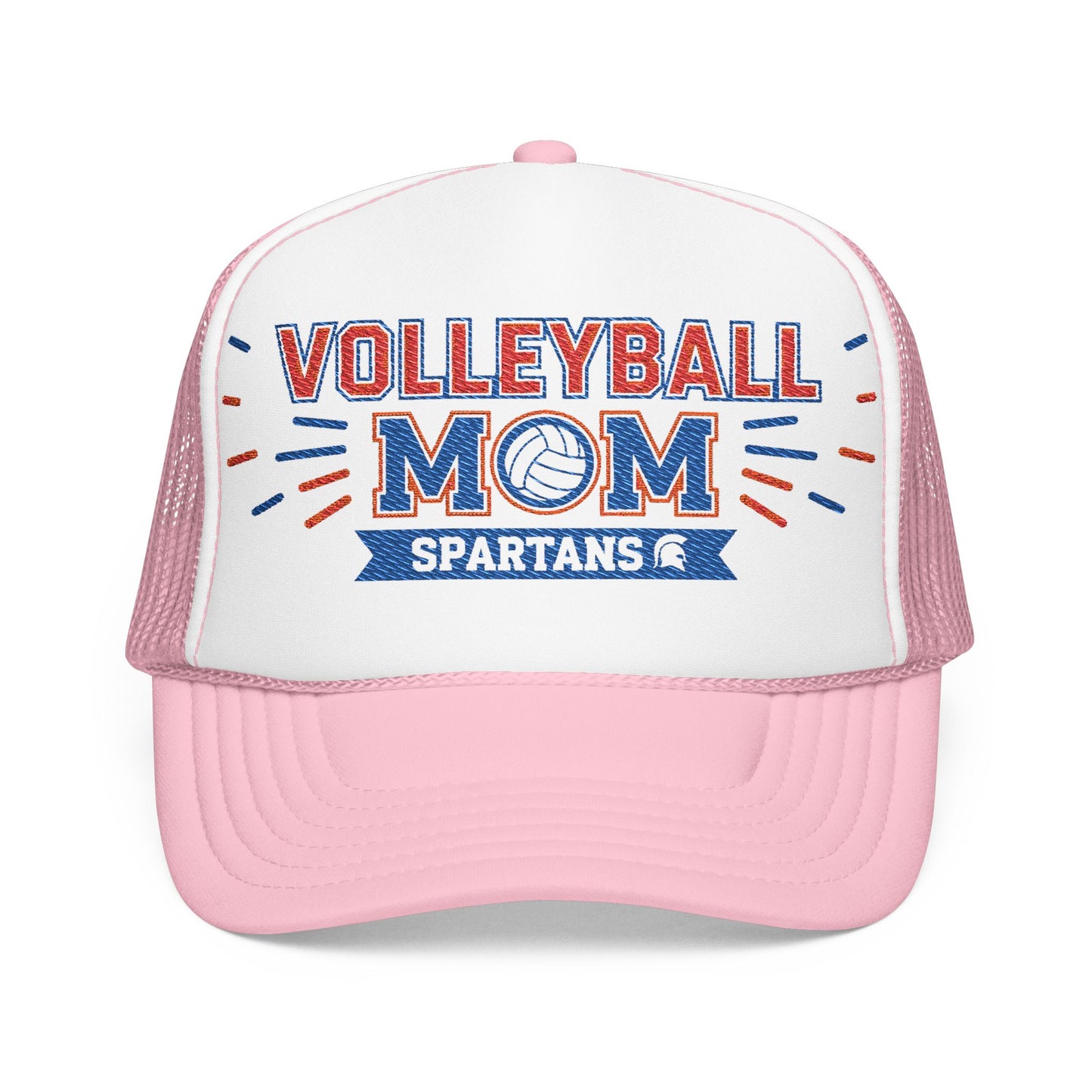Spartan Volleyball Mom Embroidered Foam Trucker Hat