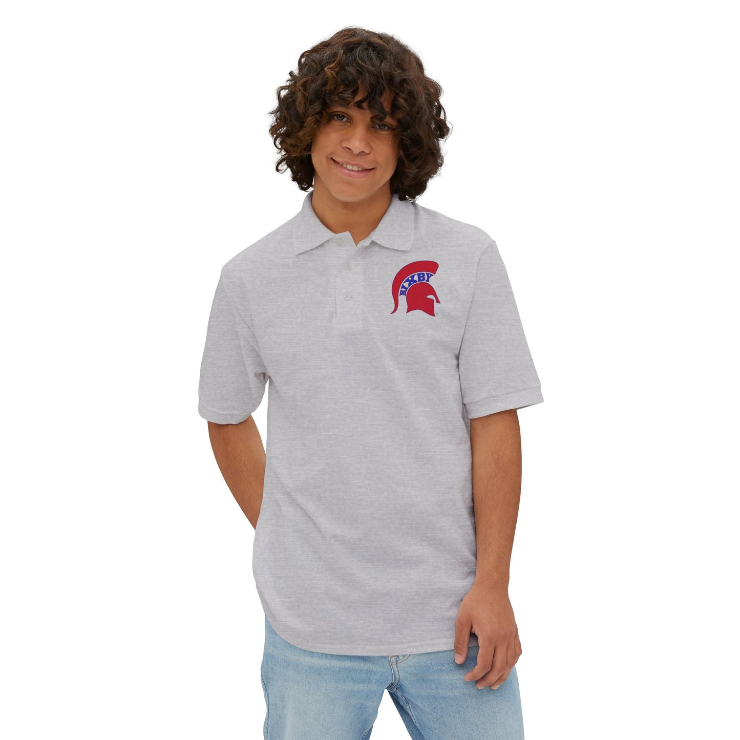 Spartan Red Logo Jerzees Polo