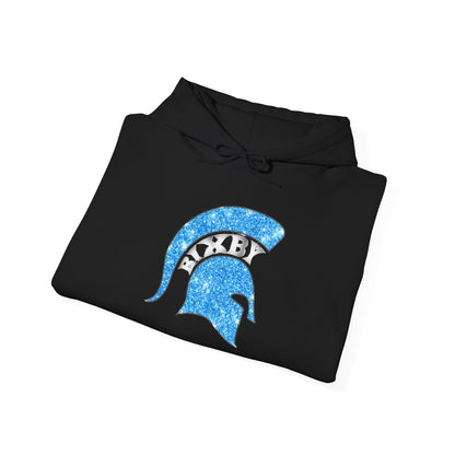 Bixby Spartan Blue Helmet Bling Gildan Hoodie