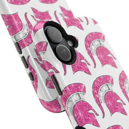 Bixby Spartan Pink Bling Logo Impact Resistant iPhone Case