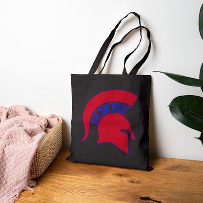 Spartan Red Logo Cotton Canvas Tote Bag