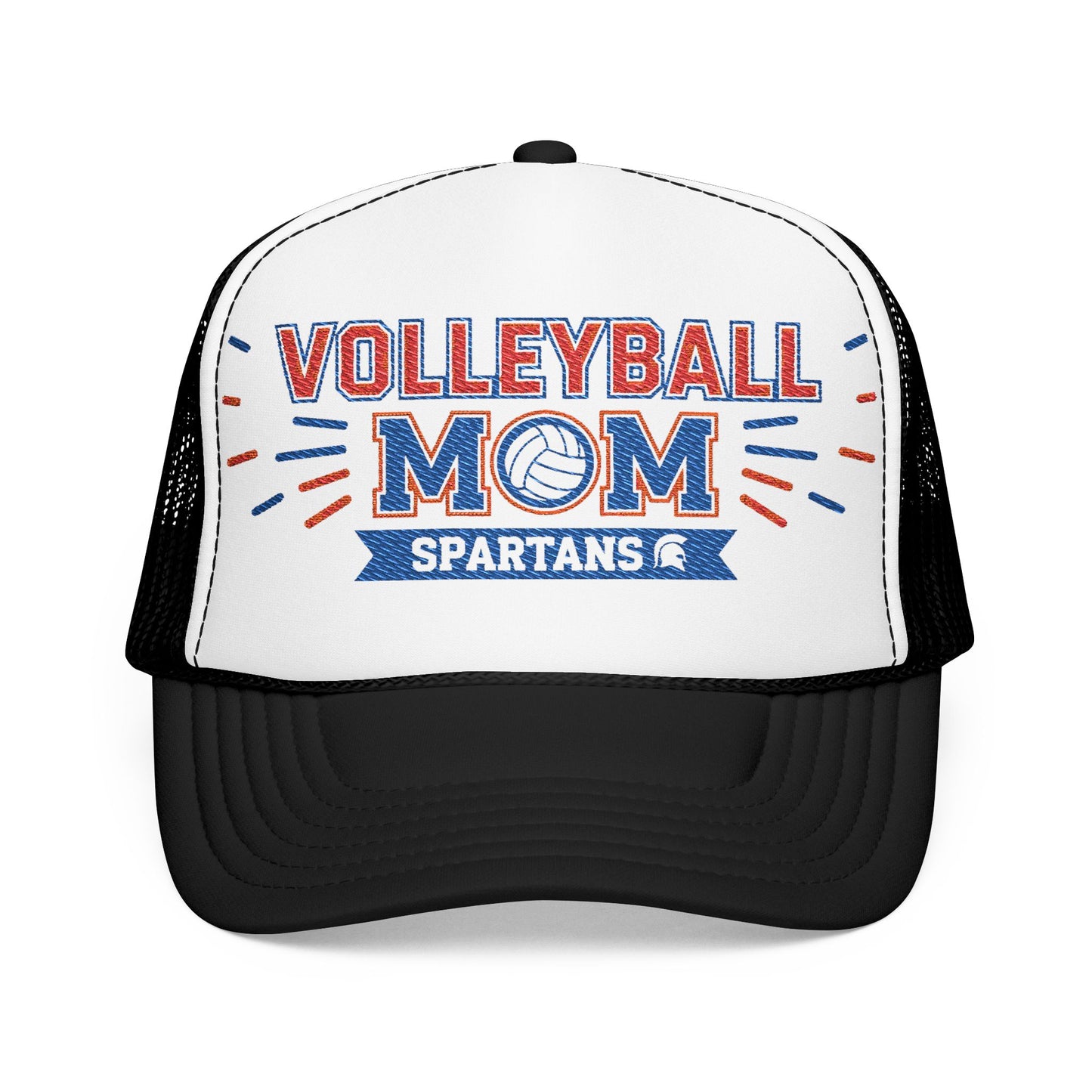 Spartan Volleyball Mom Embroidered Foam Trucker Hat