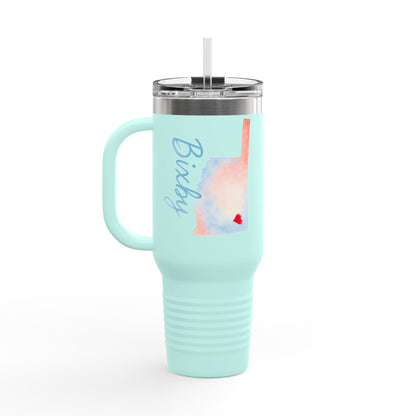 Bixby OK Watercolors 40 Ounce Insulated Travel Mug