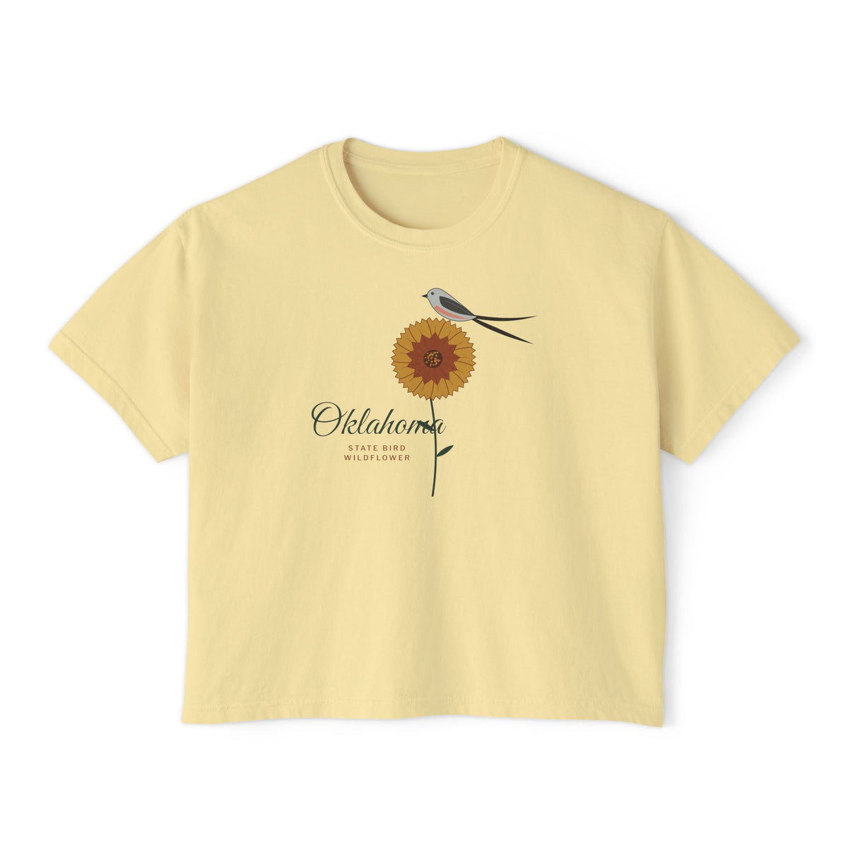 State Bird & Wildflower Oklahoma Boxy Comfort Colors Tee