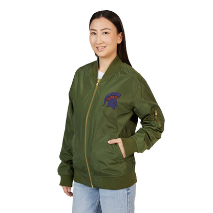 Bixby Blue Logo Embroidered Premium Bomber Jacket
