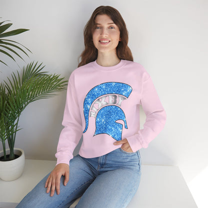Bixby Spartan Helmet Bling Gildan Sweatshirt