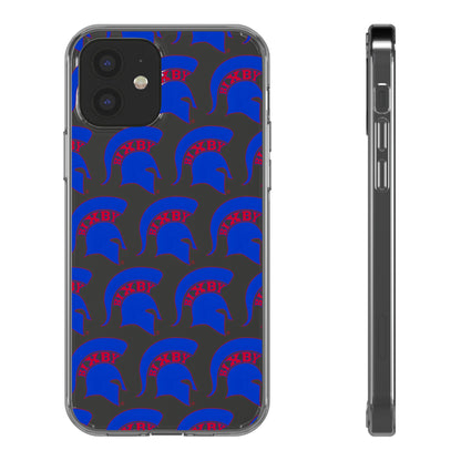 Spartan Blue Logo Clear Apple Phone Case