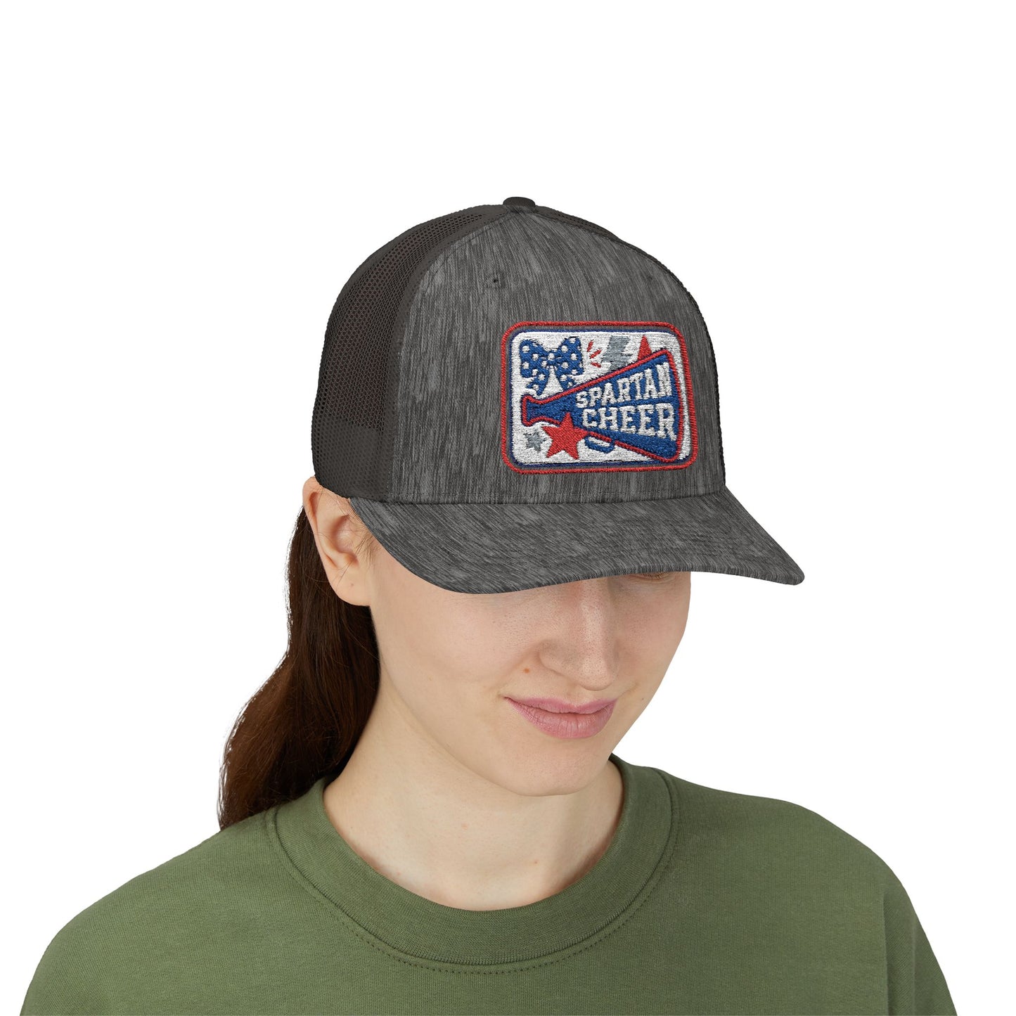 Spartan Cheer Embroidered Trucker Snapback