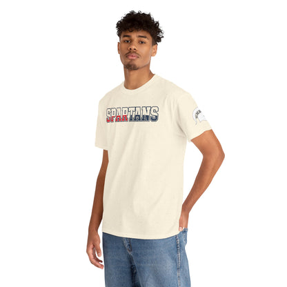 Spartans Athletic Letter Chest and Left Sleeve Gildan Tee