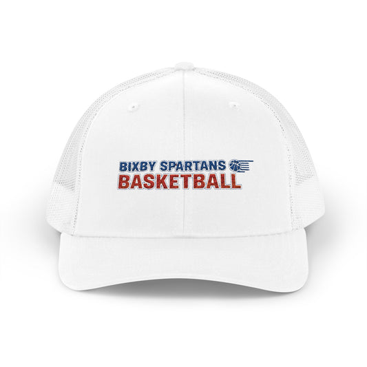 Bixby Spartans Basketball Embroidered Trucker Snapback