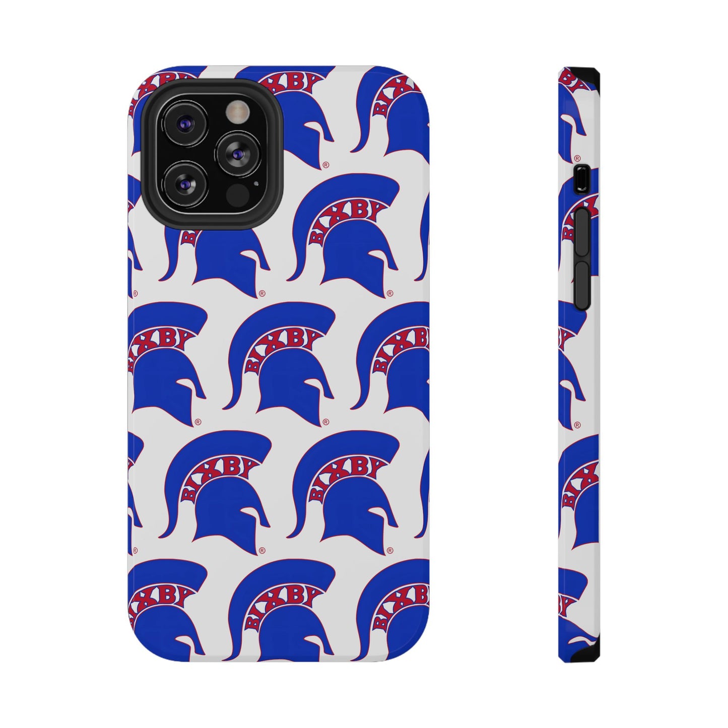 Bixby Spartan Blue Logo Impact Resistant iPhone Case
