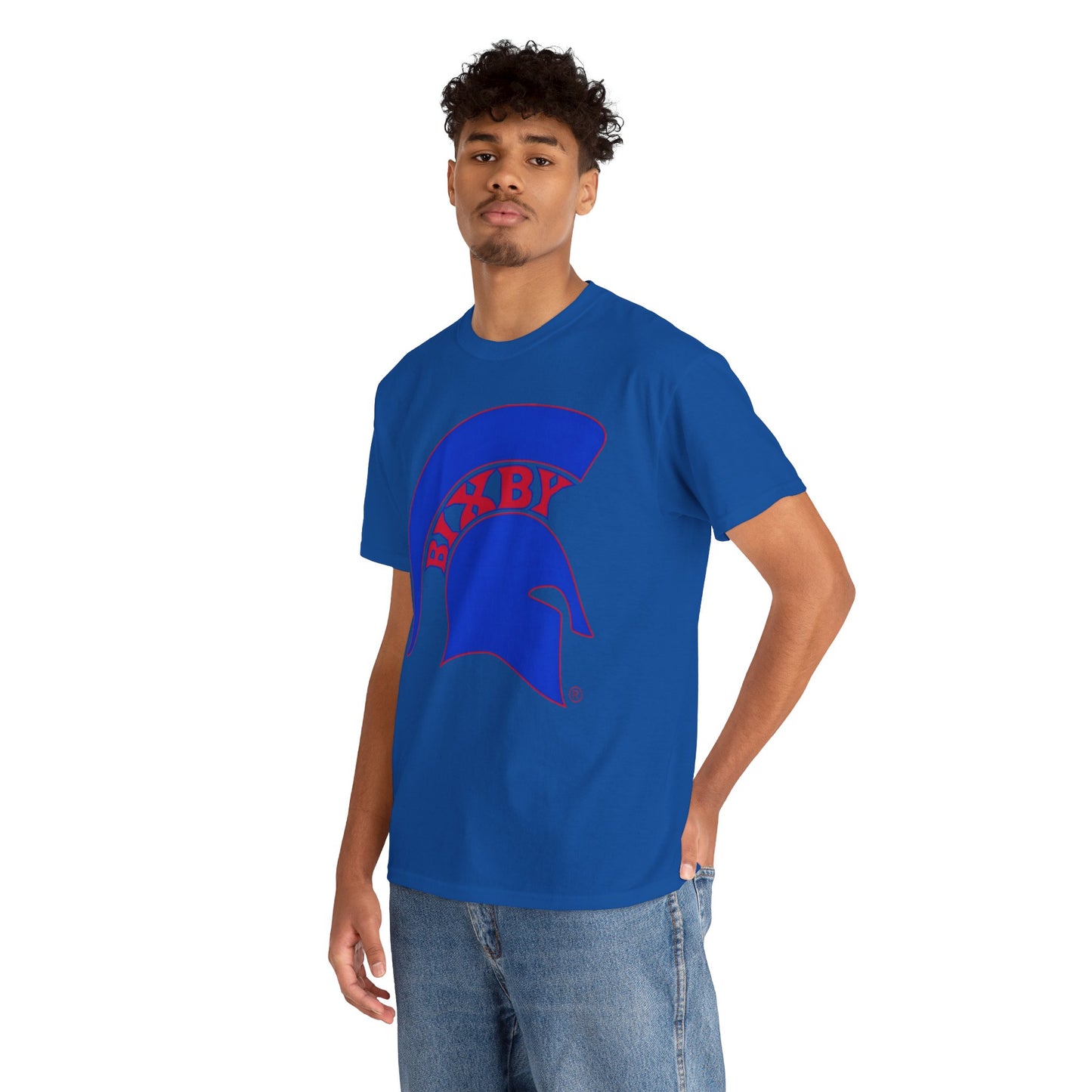 Spartan Blue Logo Gildan Tee
