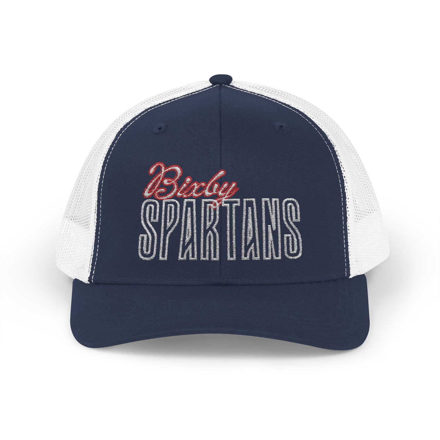 Bixby Spartan Cursive Embroidered Trucker Snapback