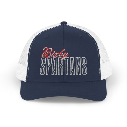 Bixby Spartan Cursive Embroidered Trucker Snapback
