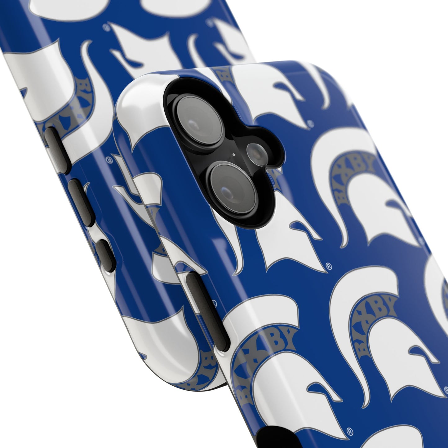 Bixby Spartan White Logo Impact Resistant iPhone Case