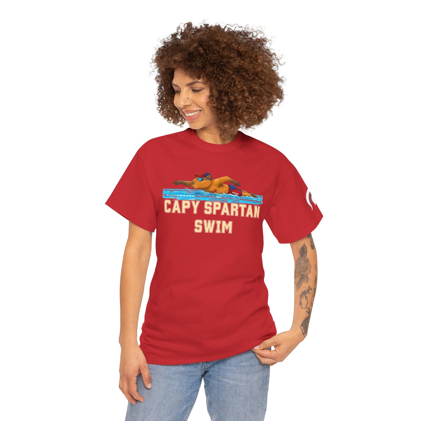 Capy Spartan Swim Gildan Tee