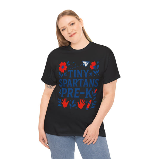 Floral Tiny Pre-K Spartan Gildan Tee
