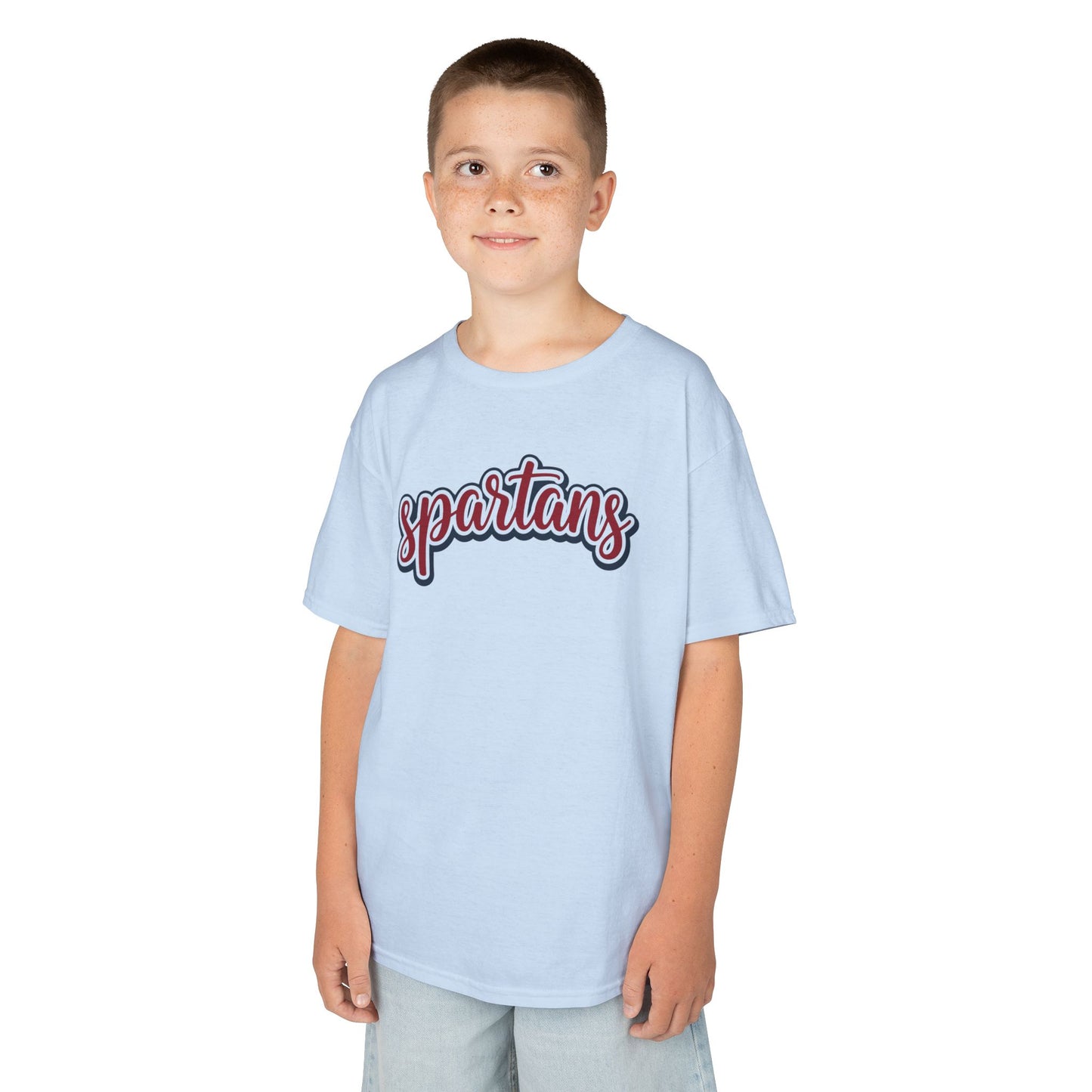 Spartans Retro Script Youth Gildan Shirt