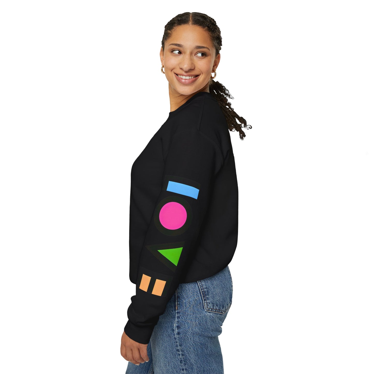 Bold Colorblock LOVE Valentine's Sleeve Graphic