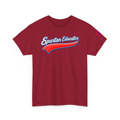 Spartan Educator Design Gildan Tee With Sleeve Logo