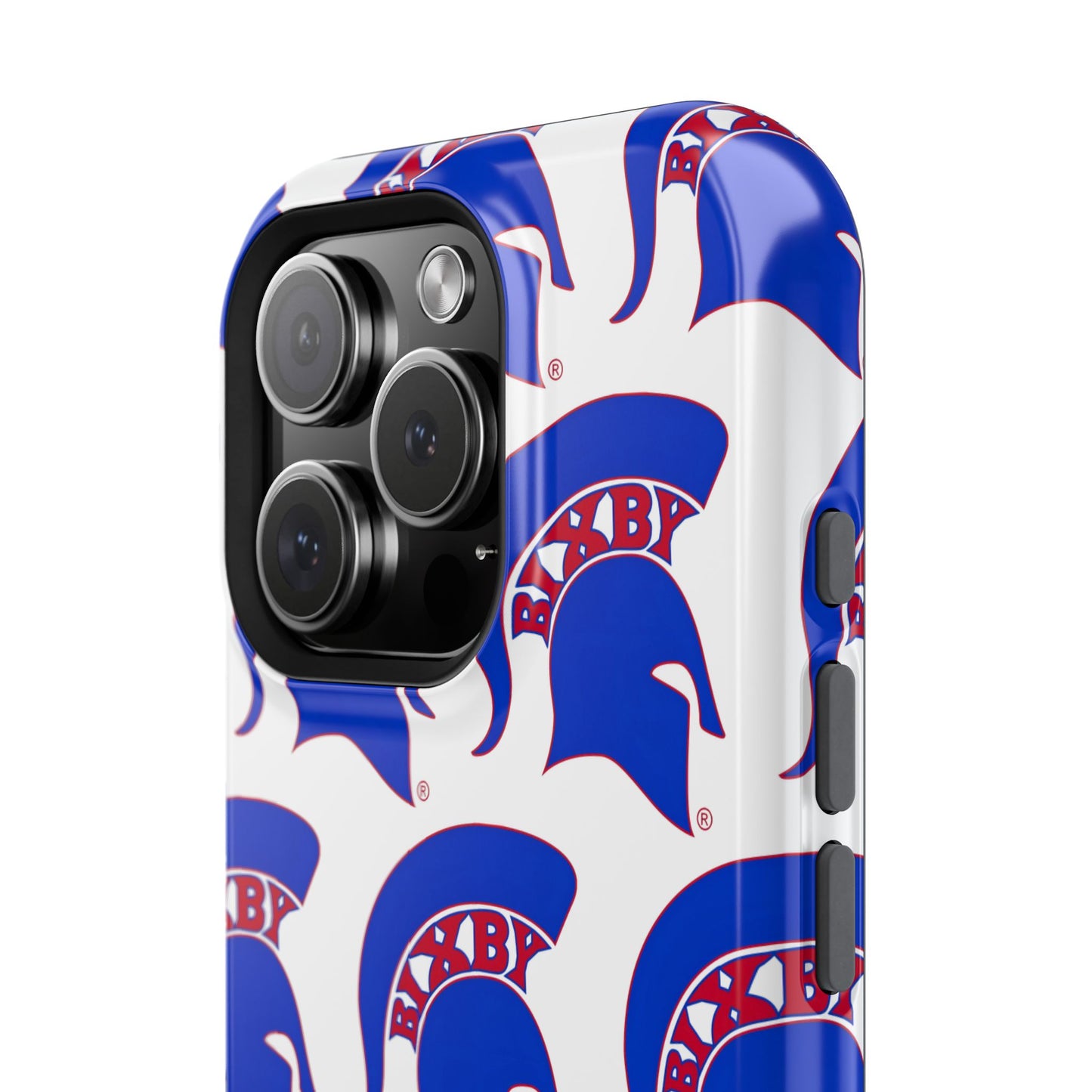 Bixby Spartan Blue Logo Impact Resistant iPhone Case