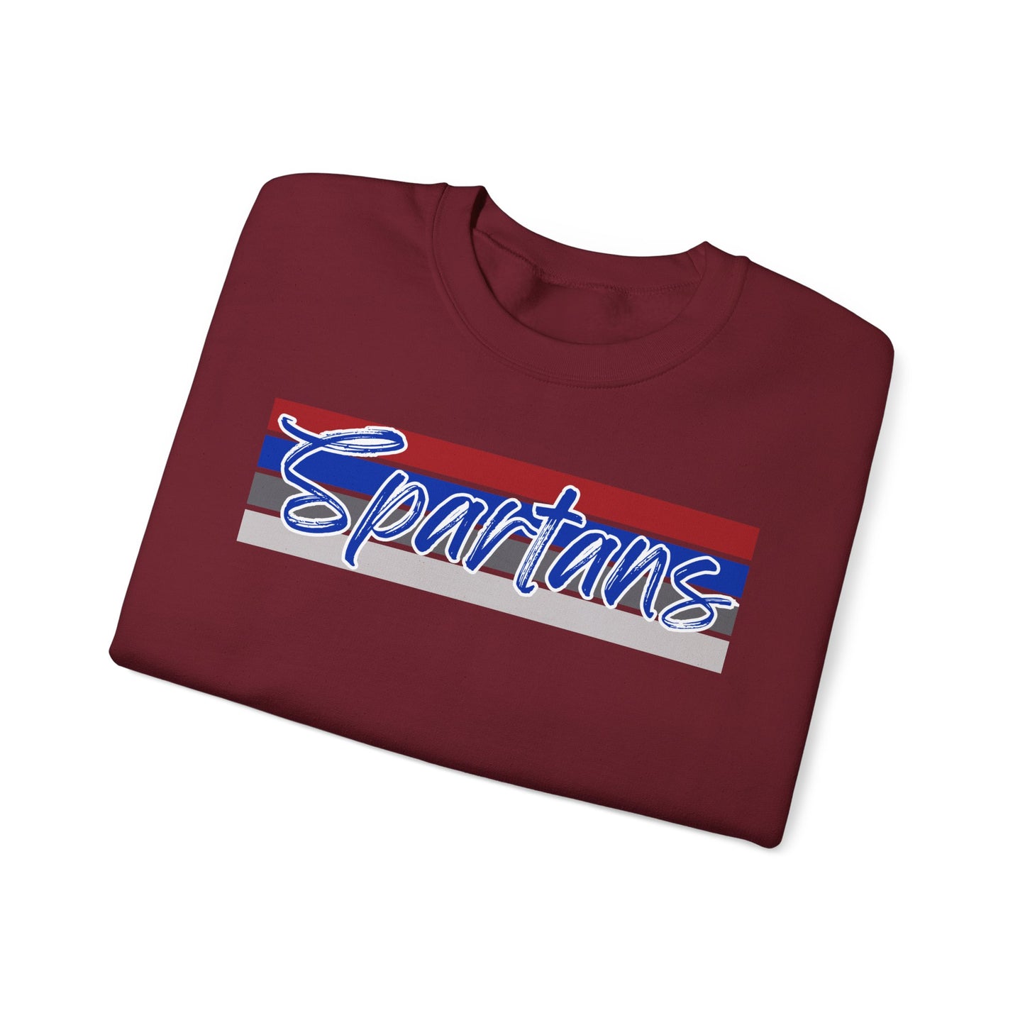 Spartans Cursive Print Crewneck Gildan Sweatshirt