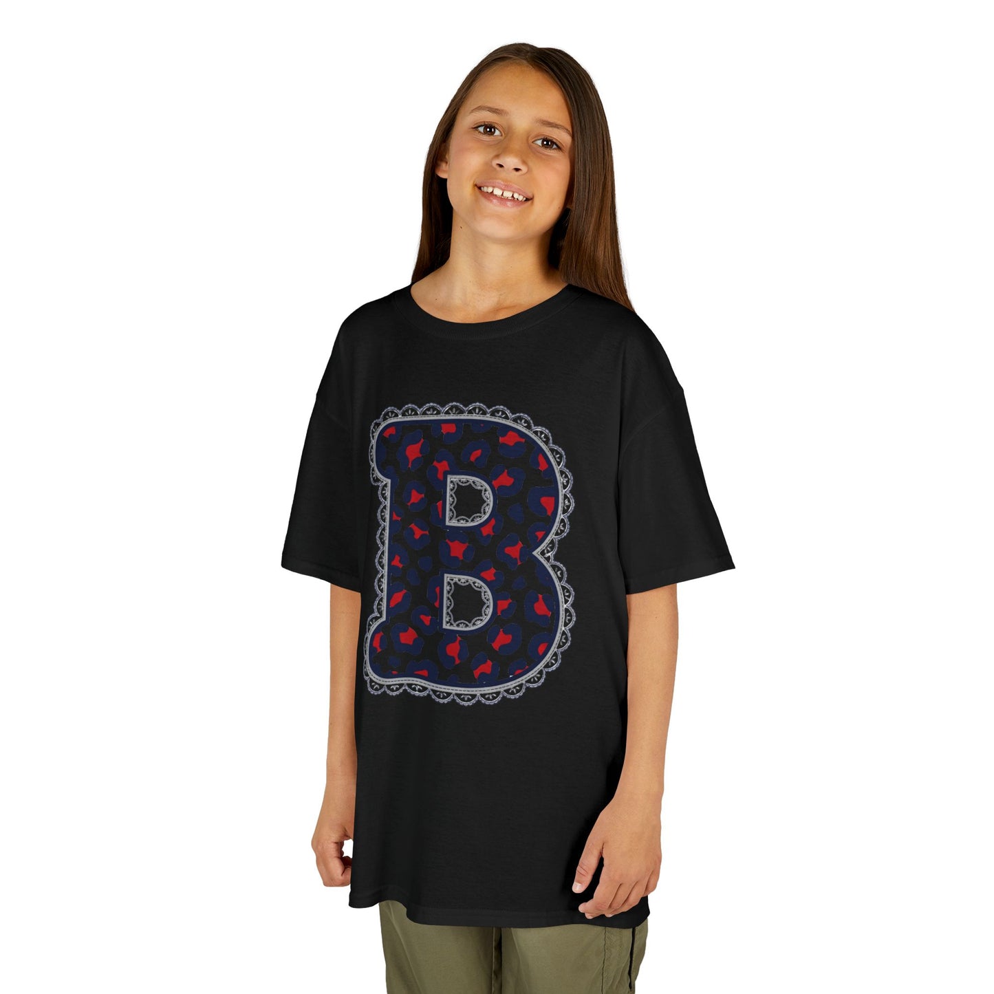 Leopard Print Letter B Gildan Shirt
