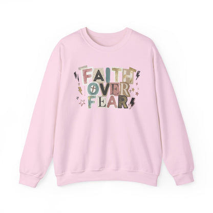 Faith Over Fear Gildan Sweatshirt | Inspirational Graphic Crewneck