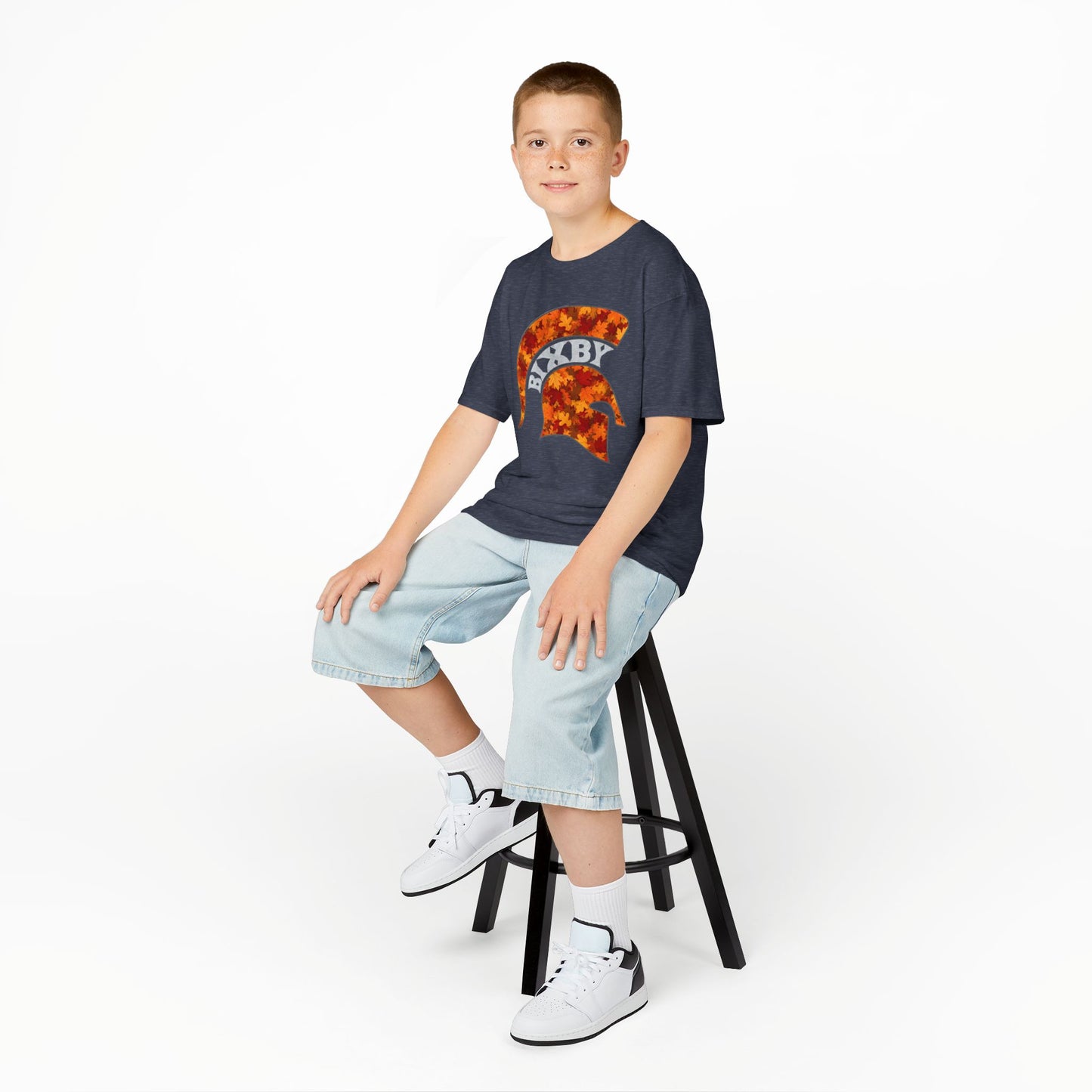 Bixby Spartan Fall Helmet Youth Gildan Tee
