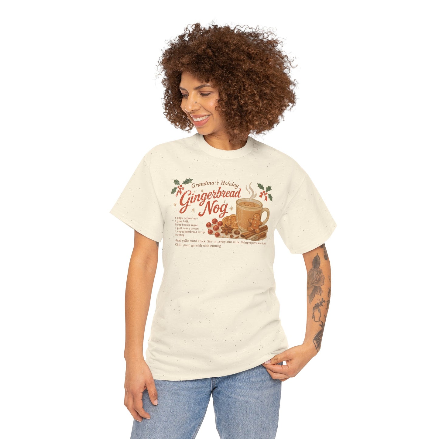 Gingerbread Nog Recipe Tee Holiday Cookie Mug Graphic