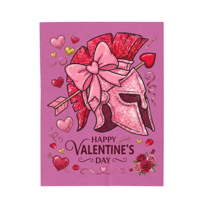 Spartans Valentine's Helmet Velveteen Plush Blanket