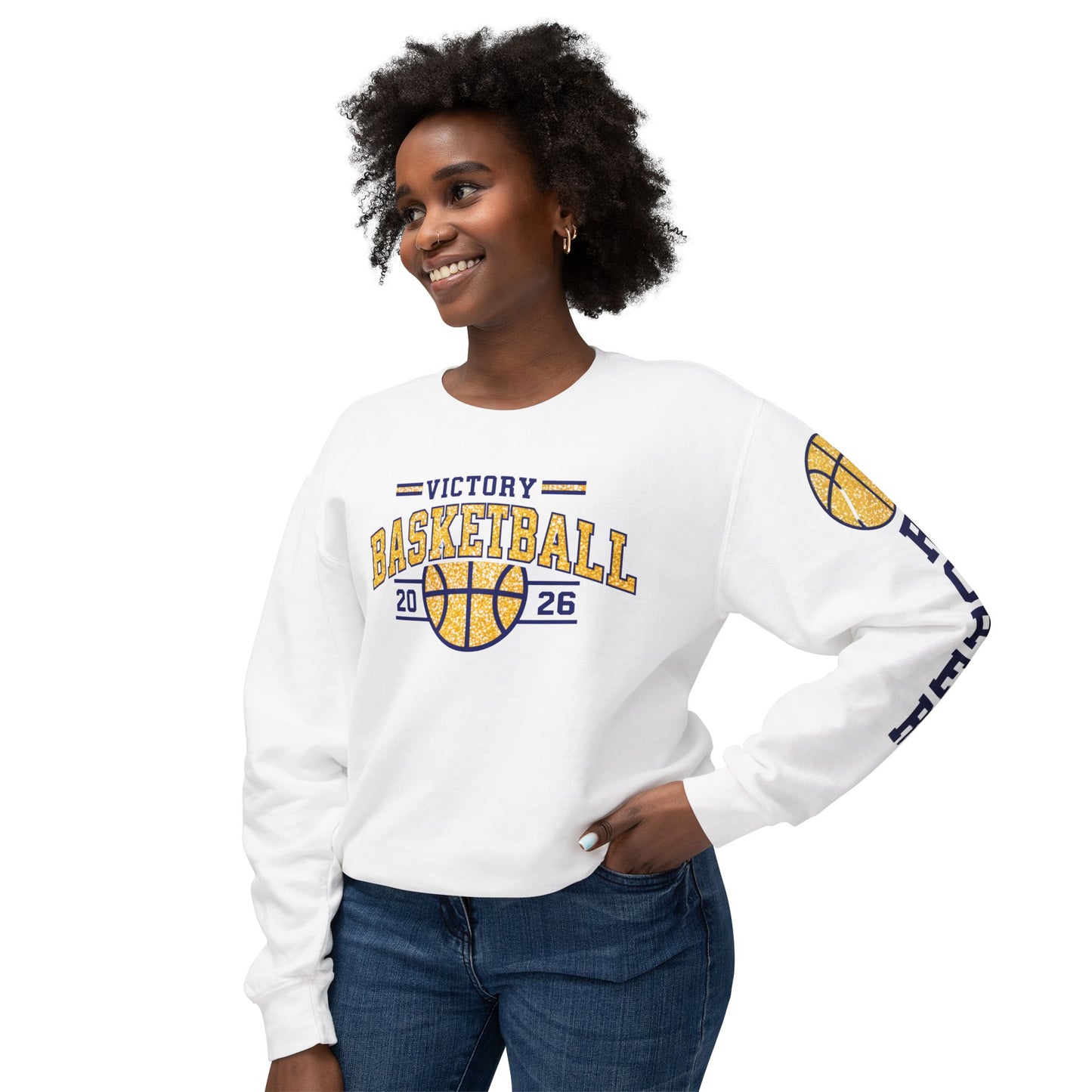 Victory Basketball Crewneck Comfort Colors Sweatshirt