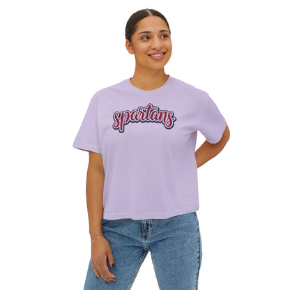 Spartans Women's Comfort Colors Boxy Tee