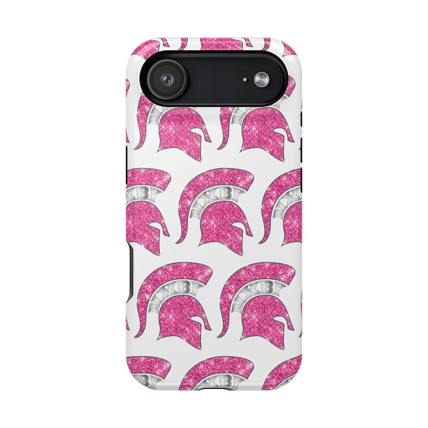 Bixby Spartan Pink Bling Logo Impact Resistant iPhone Case