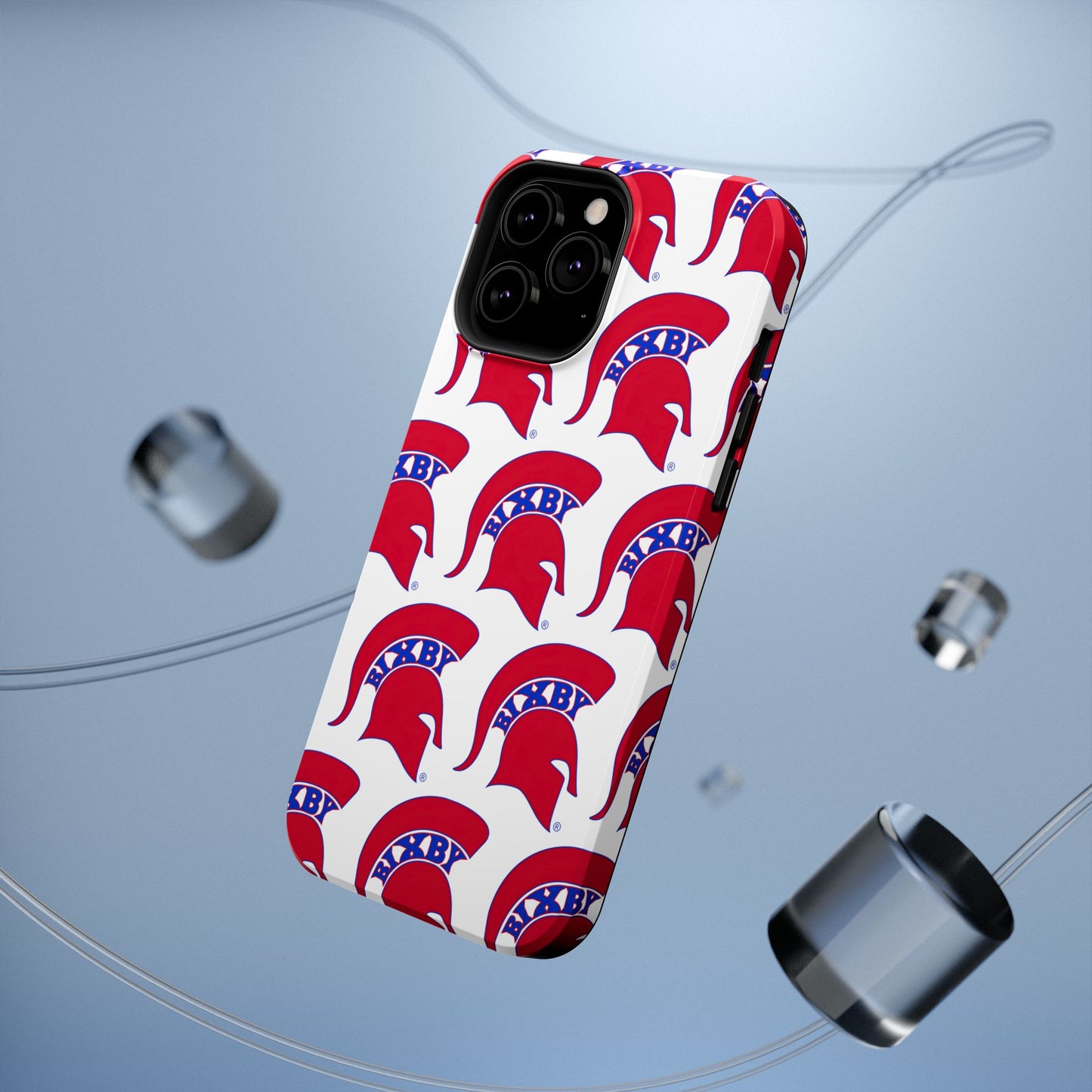 Bixby Spartan Red Logo Impact Resistant iPhone Case