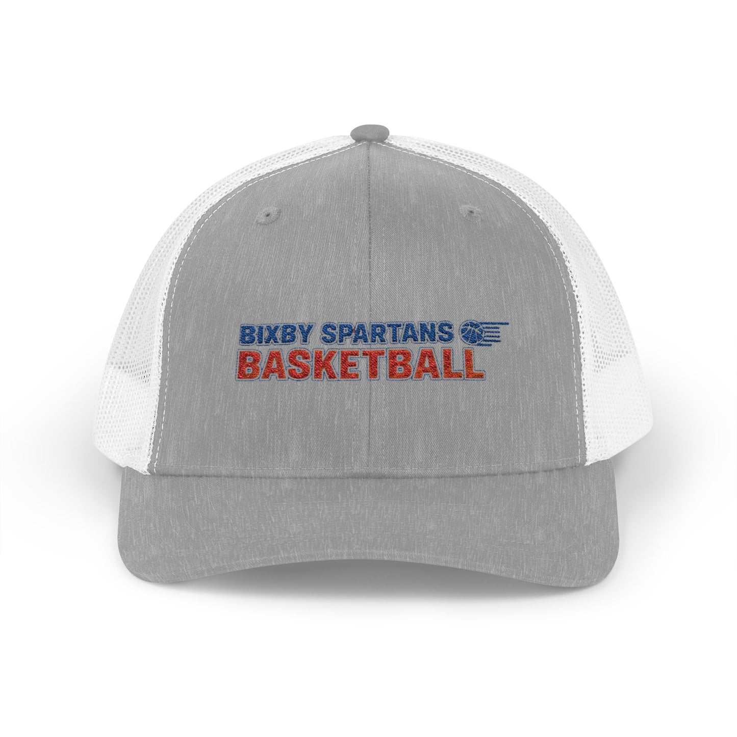 Bixby Spartans Basketball Embroidered Trucker Snapback