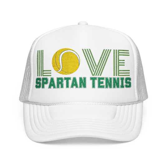 Bixby Spartan Tennis Embroidered Foam Trucker Hat