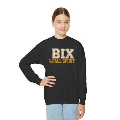 Bixby Spartans Youth Bix Fall Spirit Golden Lettering Sweatshirt