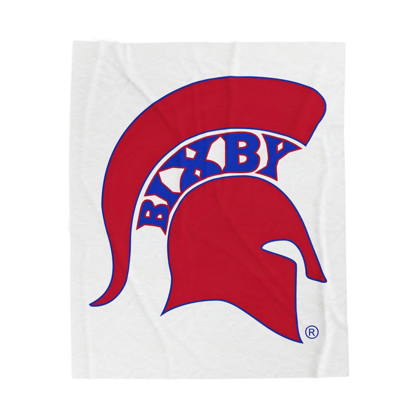 Spartan Red Logo Velveteen Plush Blanket